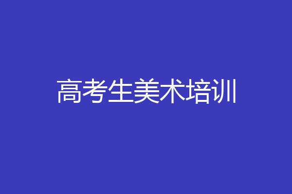 高考生美术培训