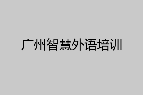 广州智慧外语培训