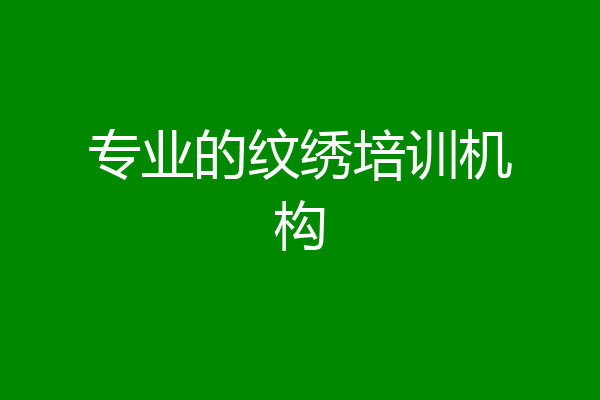 专业的纹绣培训机构