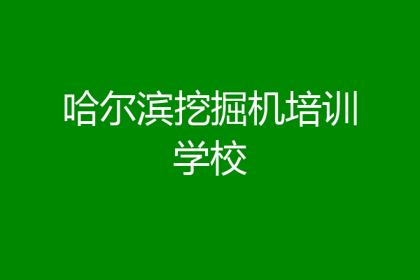 哈尔滨挖掘机培训学校