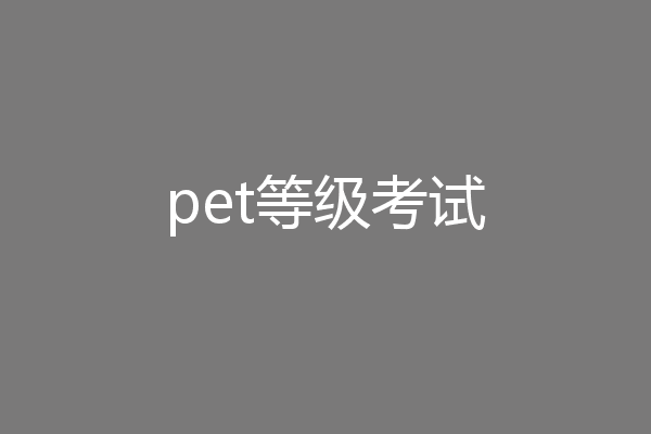pet等级考试