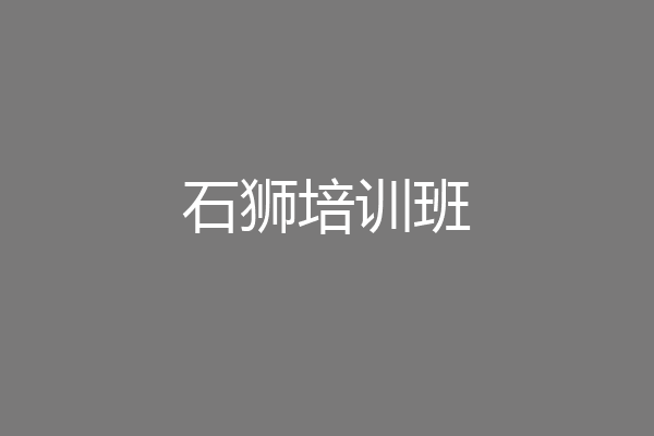 石狮培训班