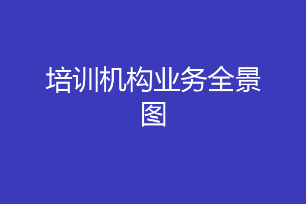 培训机构业务全景图