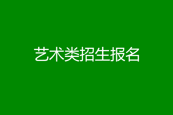 艺术类招生报名