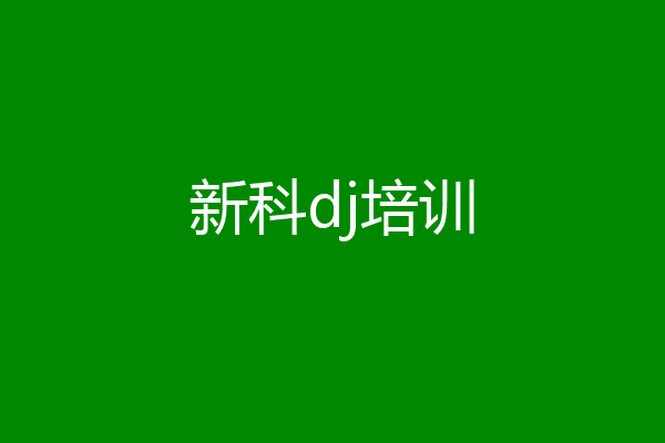 新科dj培训