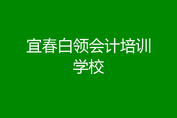 宜春白领会计培训学校