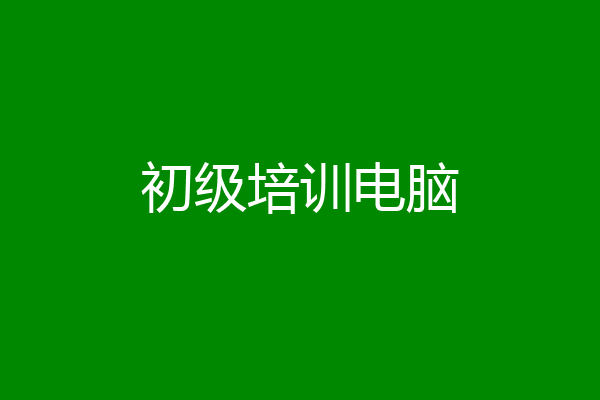 初级培训电脑