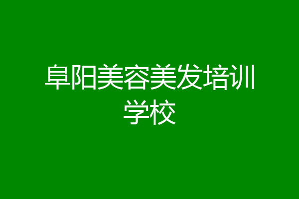 阜阳美容美发培训学校