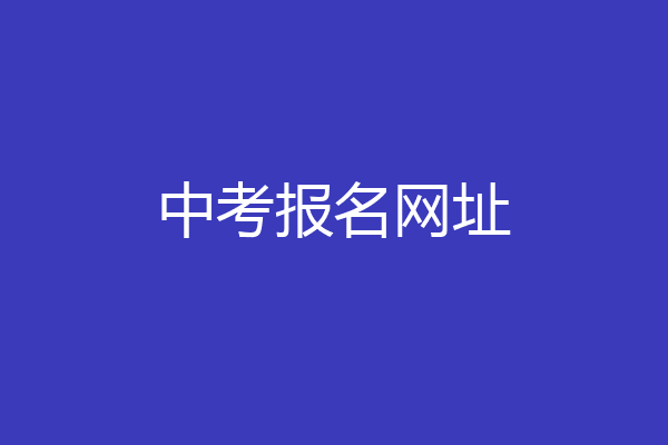中考报名网址