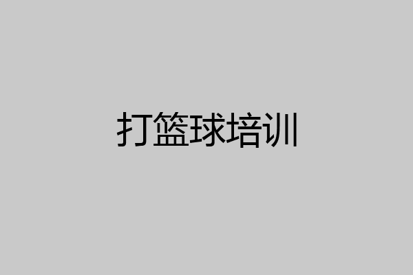 打篮球培训