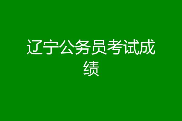 辽宁公务员考试成绩
