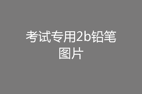 考试专用2b铅笔图片