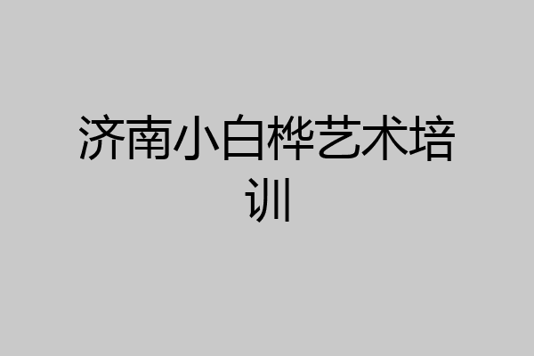 济南小白桦艺术培训