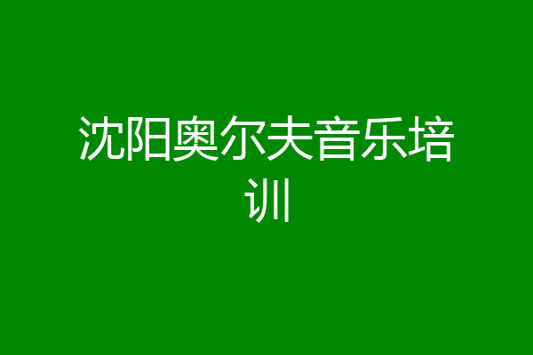 沈阳奥尔夫音乐培训