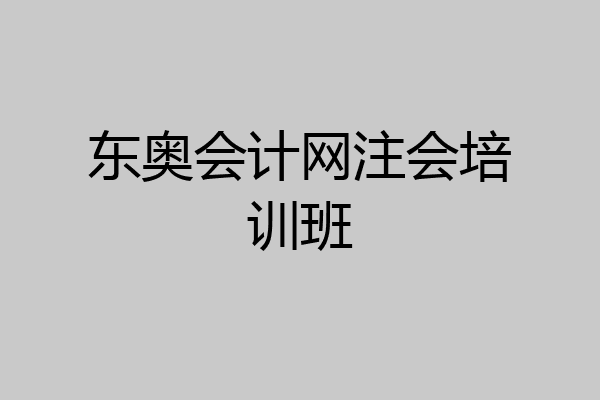 东奥会计网注会培训班