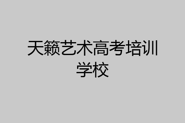 天籁艺术高考培训学校