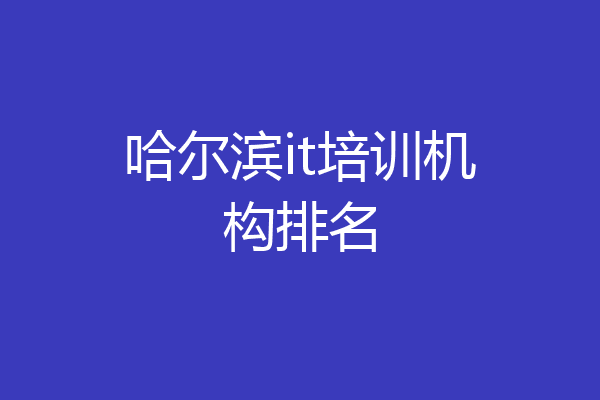 哈尔滨it培训机构排名
