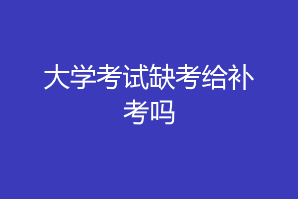 大学考试缺考给补考吗