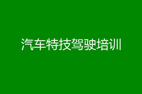 汽车特技驾驶培训