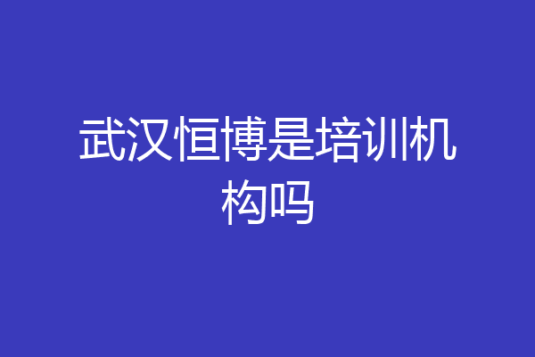 武汉恒博是培训机构吗