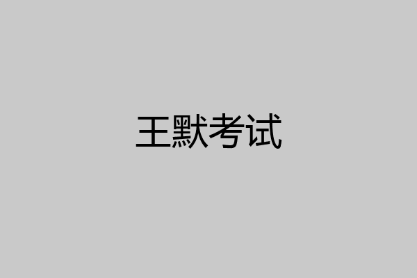王默考试