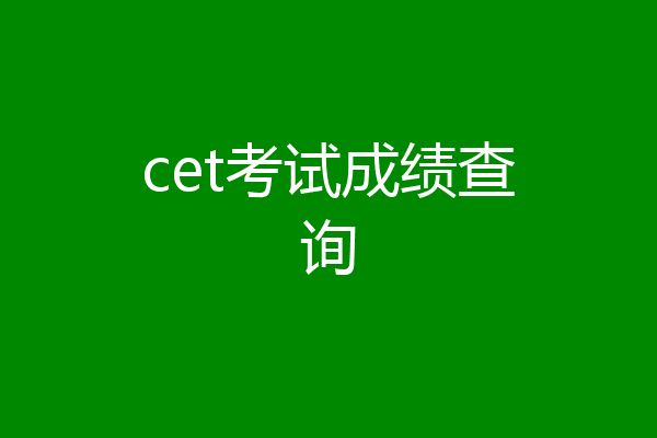 cet考试成绩查询