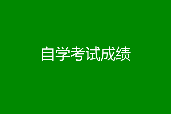 自学考试成绩