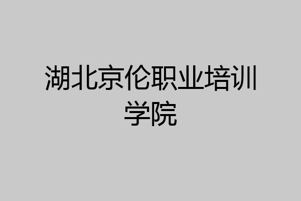 湖北京伦职业培训学院