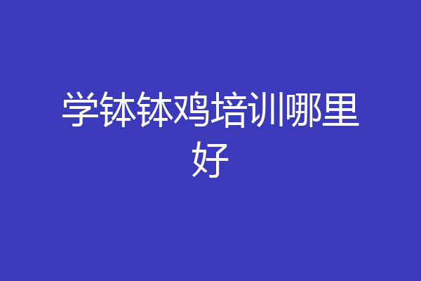 学钵钵鸡培训哪里好