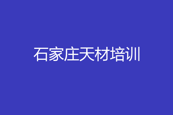 石家庄天材培训