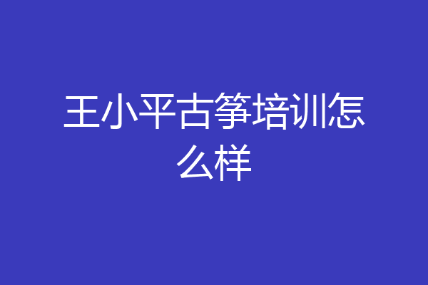 王小平古筝培训怎么样
