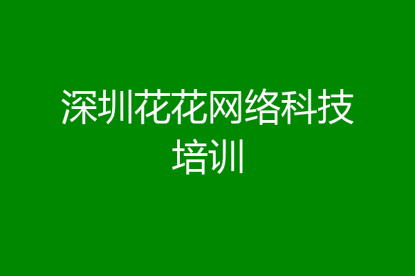 深圳花花网络科技培训