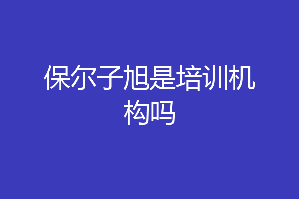 保尔子旭是培训机构吗