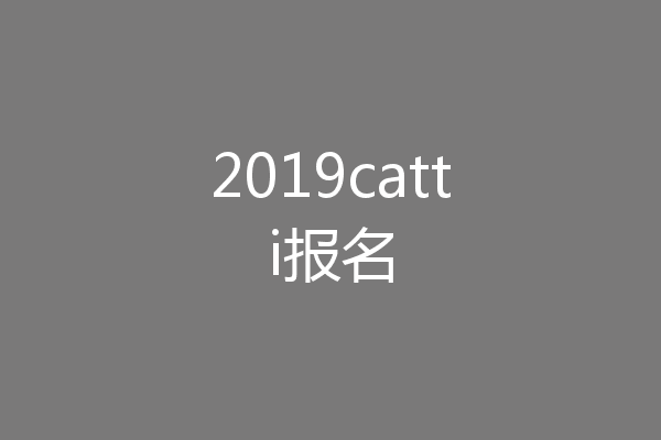 2019catti报名