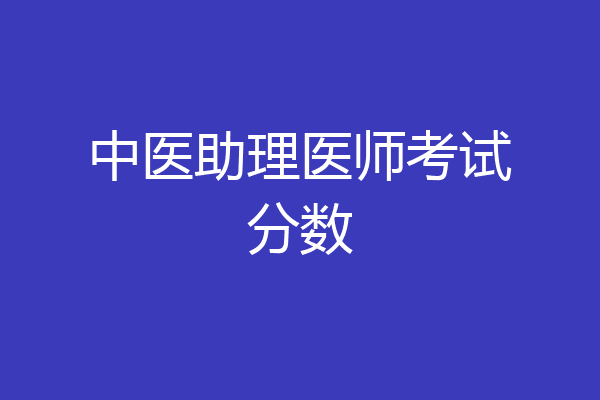 中医助理医师考试分数