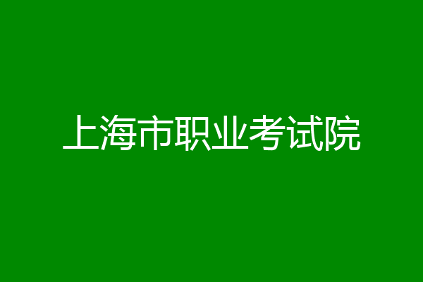 上海市职业考试院