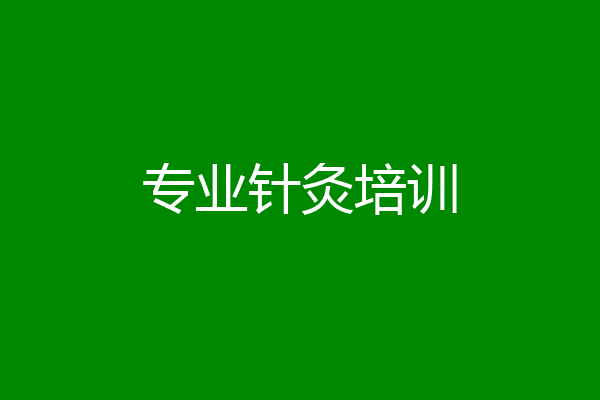 专业针灸培训