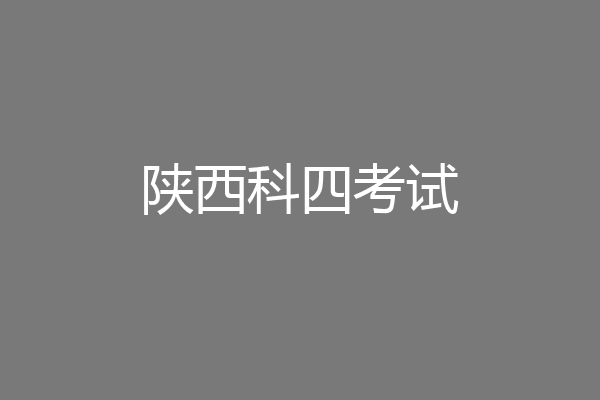 陕西科四考试