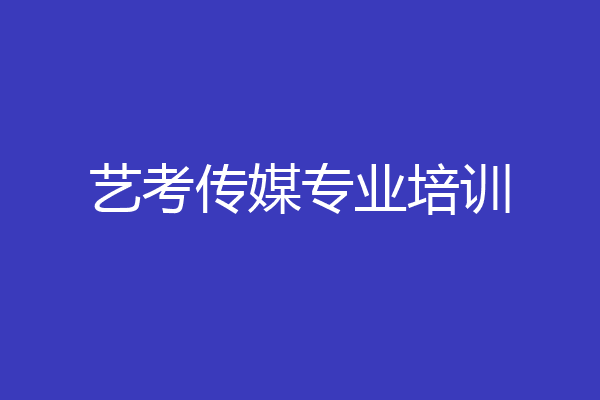 艺考传媒专业培训