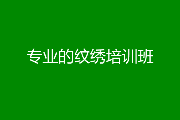 专业的纹绣培训班