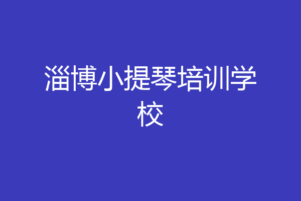 淄博小提琴培训学校