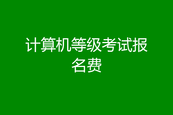 计算机等级考试报名费