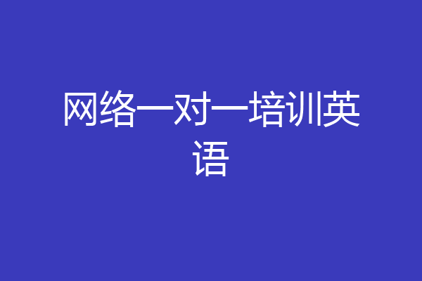 网络一对一培训英语