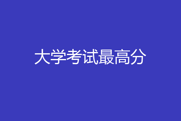 大学考试最高分
