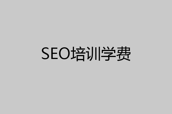 SEO培训学费