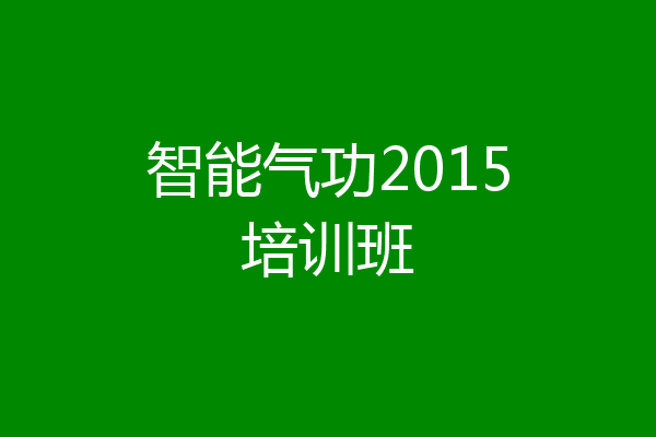 智能气功2015培训班