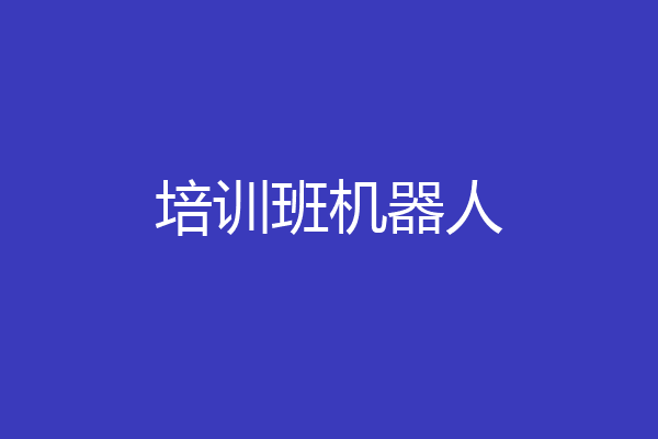 培训班机器人
