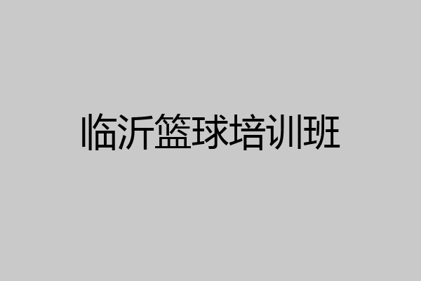 临沂篮球培训班