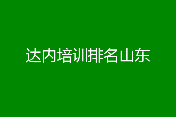 达内培训排名山东