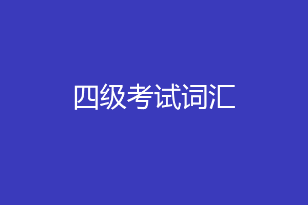四级考试词汇